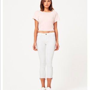 NWOT  size 24 DL1961 cropped white jean